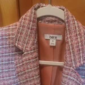 Bar III Multicolor Tweed Jacket